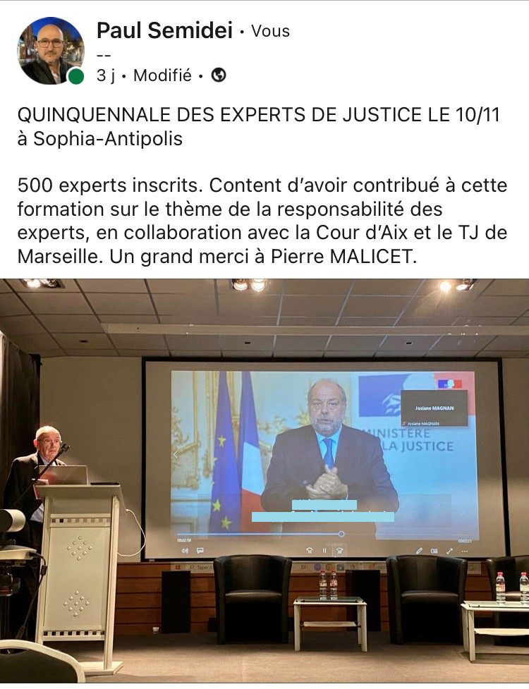 Quinquennale des experts judiciares