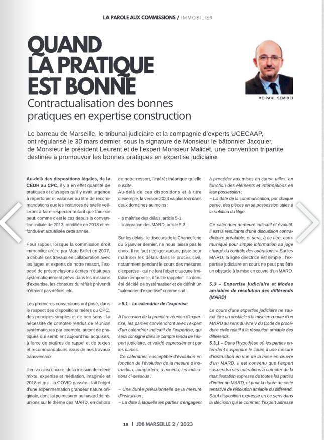 Article Me Paul SEMIDEI - JDB Marseille
