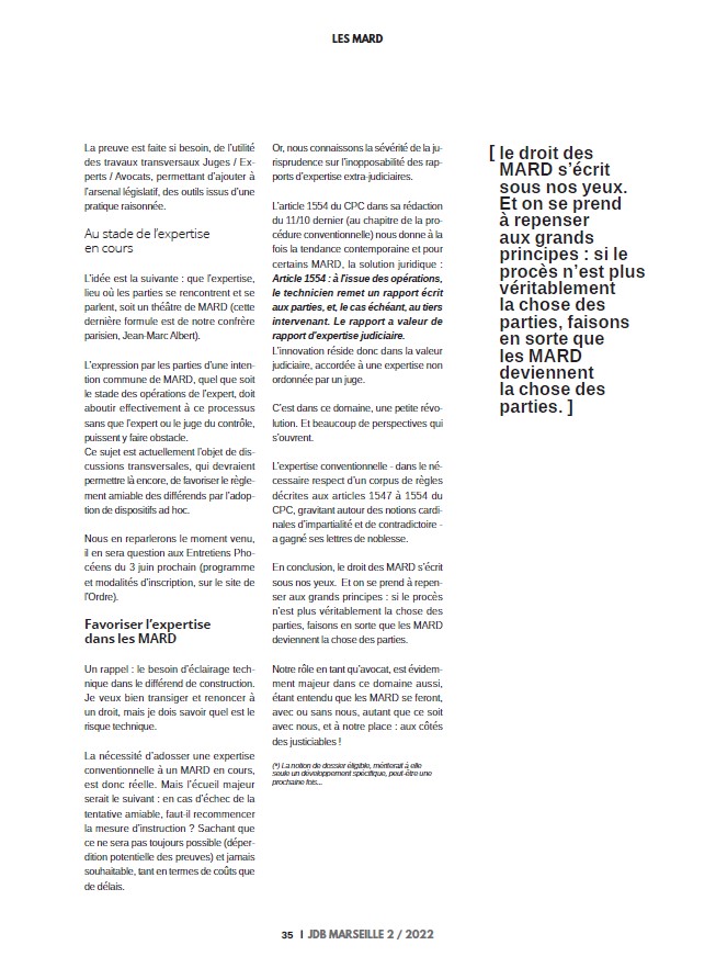 Suite article Maître Paul SEMIDEI - JDB