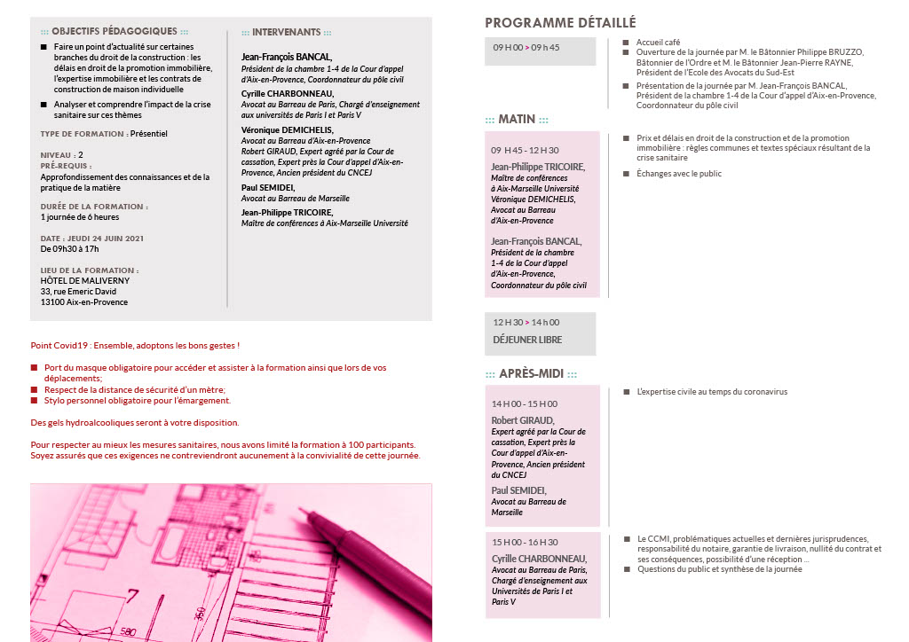 Programme détaillé de la formation