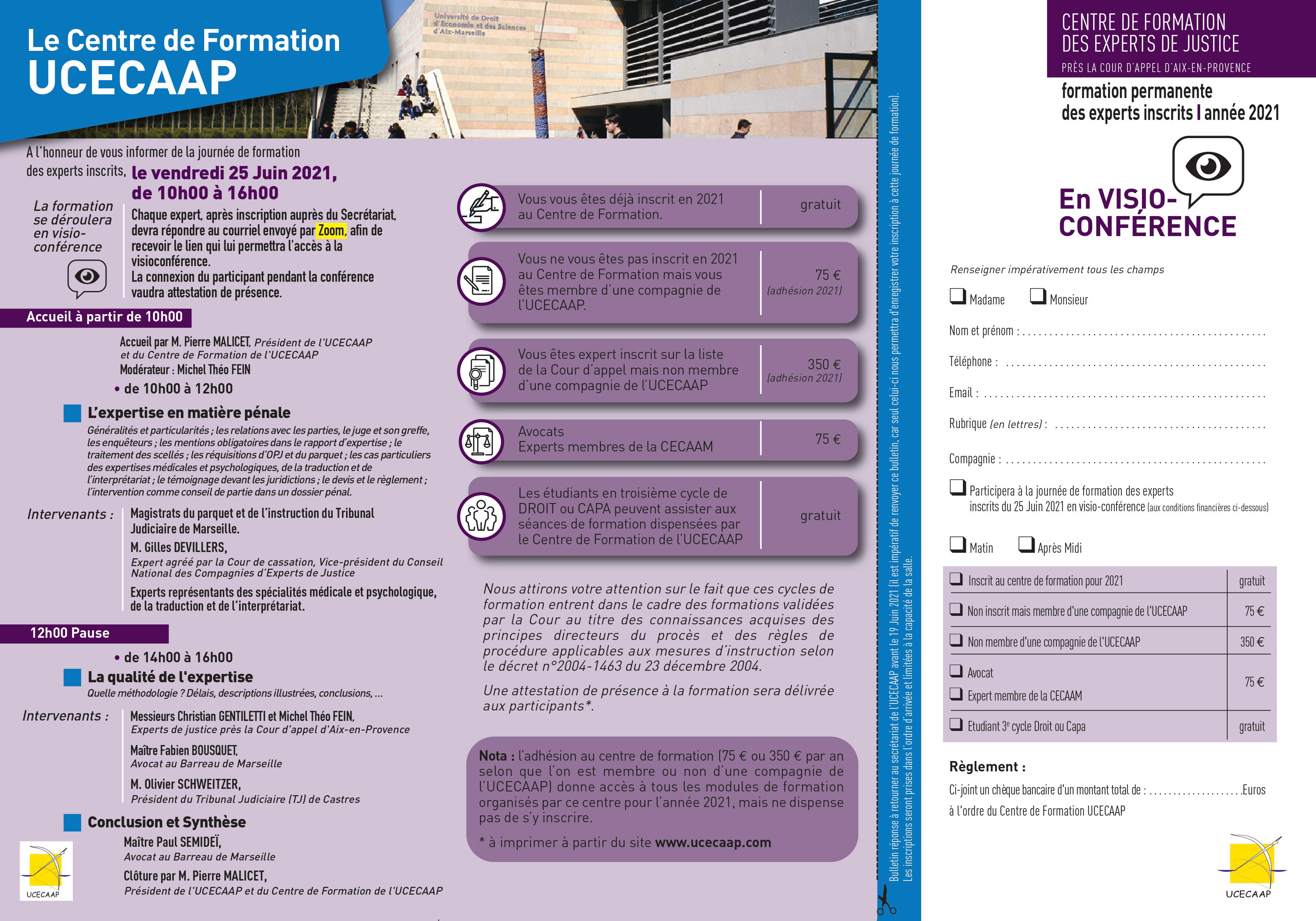 Programme de la formation des experts de justice